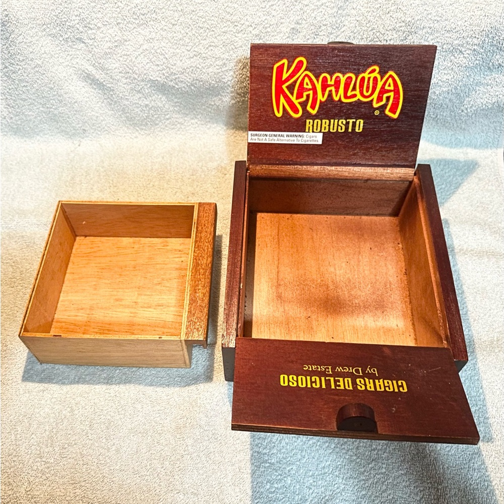Vintage wood cigar box kahlua robusto by drew estate